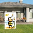 thumbnail image 3 of Amhnf Cute Bee Holding Daisy Flower Garden Flag For Home Outdoor Garden Yard Decor 12x18 inch, 3 of 5
