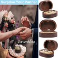 thumbnail image 5 of Zshan Ring, Wooden Box for Wedding Rings, Wooden Engagement Ring Box, Walnut Wood Wedding Ring Box, Engagement Ring Box for Proposal, Engagement, Wedding, Valentine's Day, 5 of 5