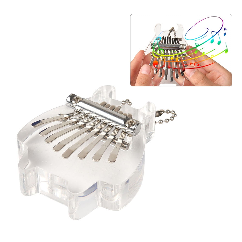 Mini 8 Tone Thumb Harp Acrylic Crystal Style Holiday Birthday Children