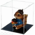 thumbnail image 1 of Clear Acrylic Display Case with Black Base & 4 Pcs Rubber Rings 6x6x6 Inch Cube Clear Self-Assembly Acrylic Box Dustproof Protection Showcase for Action Figures Collectibles Toys, 1 of 7