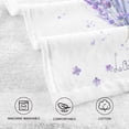 thumbnail image 4 of Purple Lavender Bouquet Flowers Cotton Towels Set 2 Pcs Absorbent Hand Towel Face Towels Kitchen Towels Bath Towels for Bathroom Laundry Room Kitchen 16 x 28 Inches, 4 of 7
