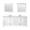thumbnail image 3 of Dukes 84 in W White Double Bath Vanity, Cultured Marble Top, Faucet Set, and 34 in Mirrors, 3 of 9