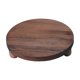 thumbnail image 1 of Soporte elevador de madera para el hogar, cocina, maceta de madera para plantas de interior, redonda, diámetro 25,4 cm. marrón oscuro, 1 of 9