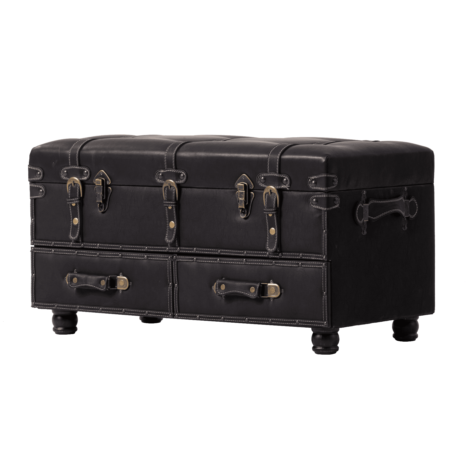 COZAYH Vintage Trunk Large Storage, Chest with Latch Closure