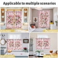 thumbnail image 5 of Pink Orchid Kitchen Curtains Window Panels, Spring Floral Flowers Leaves Botanical Insulated Window Treatment Curtain, Grommet Curtains for Bedroom/Living Room/Bathroom, 2 Piece 52"Wx72"L, 5 of 8