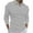 Gray, variant on IROINNID Mens Pullover Shirts Long Sleeve Solid Turndown Pullover Zipper Blouse,Burgundy