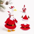 thumbnail image 3 of Christmas Santa Claus Goose Outfit Porch Goose Outfits Red Reindeer Clothes for 23 inch High Yard Garden Concrete goose Lawn Silly Geese Clothes for Cement Plastic Duck Christmas Costume, 3 of 7