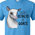 thumbnail image 4 of Inktastic Easily Distracted by Goats Cute Goat T-Shirt, 4 of 5