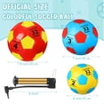 thumbnail image 2 of 6 balones de fútbol coloridos HyDren con bomba, tamaño 3 (18 cm), 2 of 7