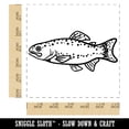 thumbnail image 2 of Rainbow Trout Fish with Spots Fishing Self-Inking Rubber Stamp Ink Stamper - Black Ink - Large 1-1/2 Inch, 2 of 7