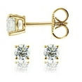 thumbnail image 4 of (0.20 carat) 14K Yellow Gold Round Diamond Stud Earrings in I3 Clarity, 4 of 5