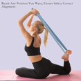 thumbnail image 4 of Paquete de 2 correas de yoga azules (6 pies), banda elástica con hebilla de anillo en D de metal ajustable, estiramiento para ejercicios y fitness para yoga, pilates, fisioterapia, 4 of 5