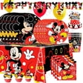 thumbnail image 2 of Mickey Mouse Birthday Party Supplies and Decorations Mickey Mouse Party Supplies Serves 8 Guests with Banner Plates Balloons Gao Jinjia LED, 2 of 2