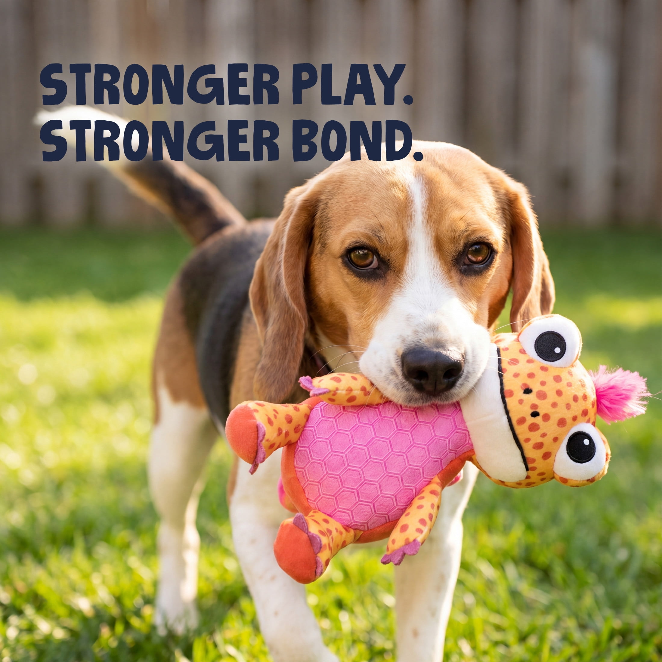 goDog Tough N Texture Newton Newt Squeaky Dog Toy, Plush & Textured Silicone with Chew Guard Technology, Medium
