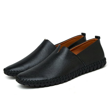 

Men‘s Faux Leather Loafer Shoes Casual Slip On Flat Shoes