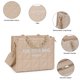 thumbnail image 4 of Bolso de mano Chinllo con cadenas acolchadas, monedero tipo Stachel E.Khaki-M para mujer, 4 of 6