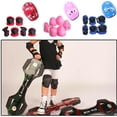 thumbnail image 1 of Ofertas del Cyber_Monday Kcavykas - Rodilleras para ciclismo para niños, juego de 7 piezas, color rosa, equipo de protección para montar, juego de 7 piezas, casco para niños, rodilleras, coderas,, 1 of 2
