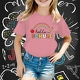 thumbnail image 4 of shqvo Toddler Shirts Girls Round Neck Short Sleeve T-Shirts Back To School Print Children's Fashion Toddler Cotton T-Shirts Toddler Girl Clothes, 4 of 4