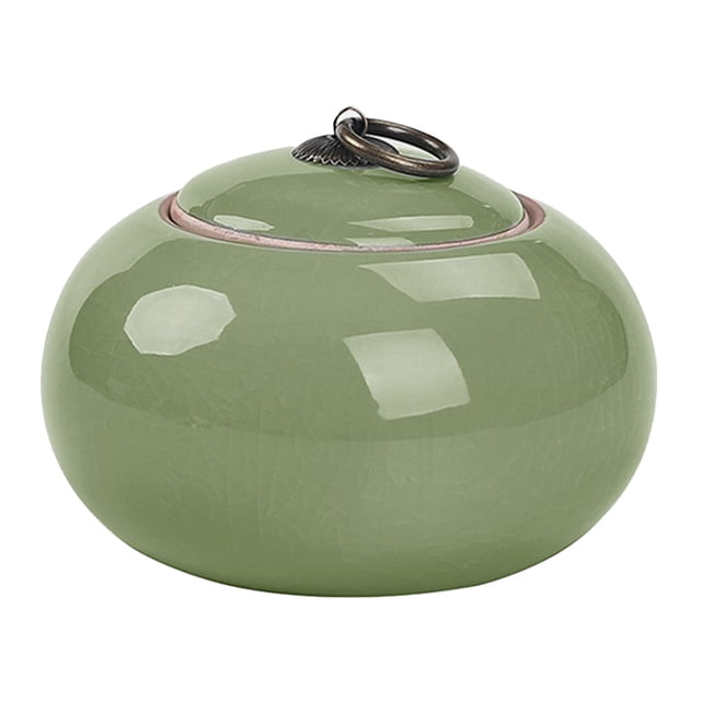 Recipiente de cerámica para té, recipiente de cerámica con sello para alimentos, recipiente de cocina, recipiente multiusos con tapa