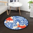 thumbnail image 5 of Watercolor Fish Design Memory Foam Bath Mat 36" Absorbent Rug with Non Slip Base and 4 Bonus Pads, 5 of 6