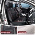 thumbnail image 3 of 2026 Car Seat Cover for TOYOTA CAMRY , Red Lines Car Seat Covers, Waterproof PU Leather 5 Seats Full Set Non-slip Protect and Upgrade Seats, Pet Car Seat Covers, 3 of 9