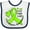 White and Navy, variant on Inktastic Love, Care, Cure Lymphoma Awareness Lime Green Ribbon Hearts Boys or Girls Baby Bib