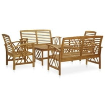 vidaXL Garden Lounge Set Natural wood Solid Acacia wood Seats Plenty
