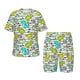 thumbnail image 1 of Balery Funny Dinosaurs on Stripes Conjunto de Pijama Infantil de Manga Corta con Estampado – Ropa de Dormir de Algodón Suave-Medium, 1 of 6