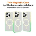 thumbnail image 2 of Allytechgroup Magsafe Competible Phone Case for Apple iPhone 15 Pro Max, with Screen Protector Transparent Matte Back Cover Anti-Scratch Slim Shockproof Case for Women Men, Green, 2 of 7