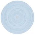 thumbnail image 2 of SAFAVIEH Braided Lyla Solid Polyester Reversible Area Rug, Light Blue/Red, 3' x 3' Round, 2 of 11