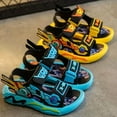 thumbnail image 3 of Boys Cartoon Hook And Loop Sandals, Wear-resistant Non-Slip Comfy Beach Shoes, Summer, 3 of 4