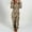 Khaki Jumpsuit 9, variant on Ernkv Women's Jumpsuit Leopard Ptint Comfy Lounge Casual Fashion Full Length Trousers Jumpsuit For Lady Wife Daughter Girlfriend Home Clothes Loose Couple Khaki L