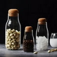 thumbnail image 2 of Windfall 150 300 700ml Glass Food Storage Canister with Airtight Cork Lid Clear Food Storage Jar Container for Kitchen Pantry Serving Tea Coffee Sugar Flour Spices, 2 of 2