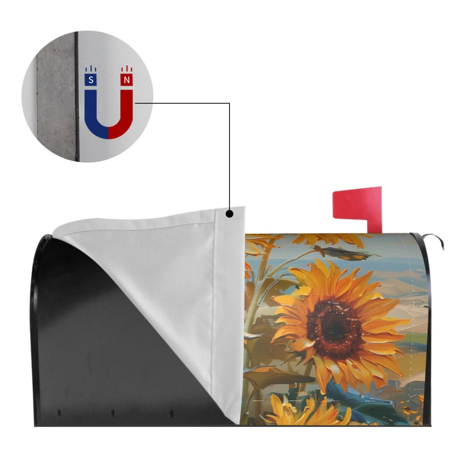 Kdxio Magnetic Mailbox Cover 21x18 in Mailbox Cover Outdoor Decoration Holiday Mailbox Covers for Home Garden Yard-21x18 in