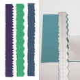 thumbnail image 3 of Visland 3 Pcs 8.54" Carbon Steel Metal Paper Tearing Ruler Irregular Edges Paper Cutting Ruler Wavy Edge Measuring Tool for School Office Card Scrapbooking Making DIY Craft, 3 of 8