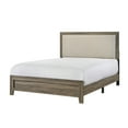 thumbnail image 6 of Newboti Furniture Grey Finish Fabric Upholstered Headboard Tufted Nailhead Trim Full Size Panel Bed Beautiful Wooden Bedroom Furniture NO.80289, 6 of 6