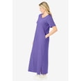 thumbnail image 3 of Woman Within Plus Size Perfect Short-Sleeve Scoopneck Maxi Tee Dress, 3 of 6