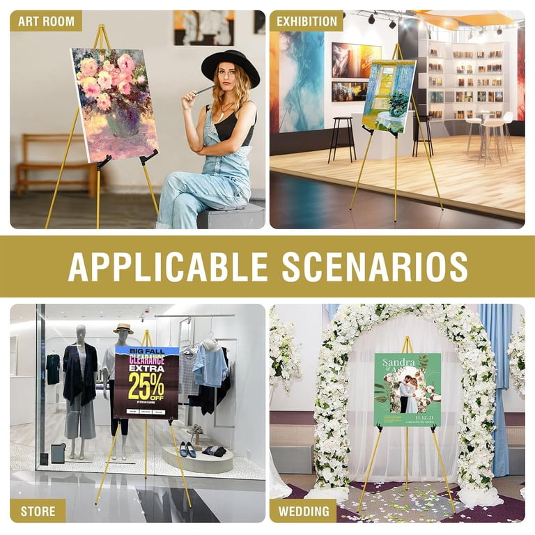 Poster Stand 63 Inch Wedding Sign & Poster Easel Stand, Portable ...