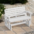 thumbnail image 3 of Wildridge Classic Glider, White - Outdoor Weather Resistant Recycled HDPE Glider for Porch, Patio, Deck, 3 of 4