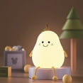 thumbnail image 1 of Lámpara de noche LED para niños, recargable, de silicona, con USB, regulable, táctil, para dormir, con función de temporizador, 1 of 8