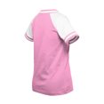 thumbnail image 3 of Girls Youth New Era Pink Cleveland Guardians Mommy & Me Raglan V-Neck T-Shirt, 3 of 4