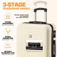 thumbnail image 5 of COBIZI 5 Piece Hardshell Luggage Set, Lightweight Suitcase with TSA Lock Spinner Wheels Beige, 5 of 9