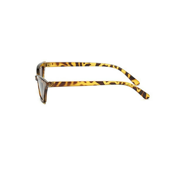 Raindrops Fashion Small Women's Cat Eye Sunglasses Plastic Goggles Vintage Eyewear Glasses (Leopard Frame and Brown Lens)