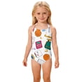 thumbnail image 2 of CCRFTGI Girl Swimsuit One Piece Size 10-12 Cute Bathing Suit Summer Adjustable Straps Beach High Waisted Basketball School Bag Vacation Girls Fashion Girls Swimwear for Kids Blue 5-6 Years, 2 of 8