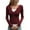 Wine, variant on Long Sleeve Crop Tops for Women Plus Size Crew Neck Stretch Slim Fitted Casual Solid Long Sleeve Basic Blouse Tops Fall Pullover Shirts Tight Tee