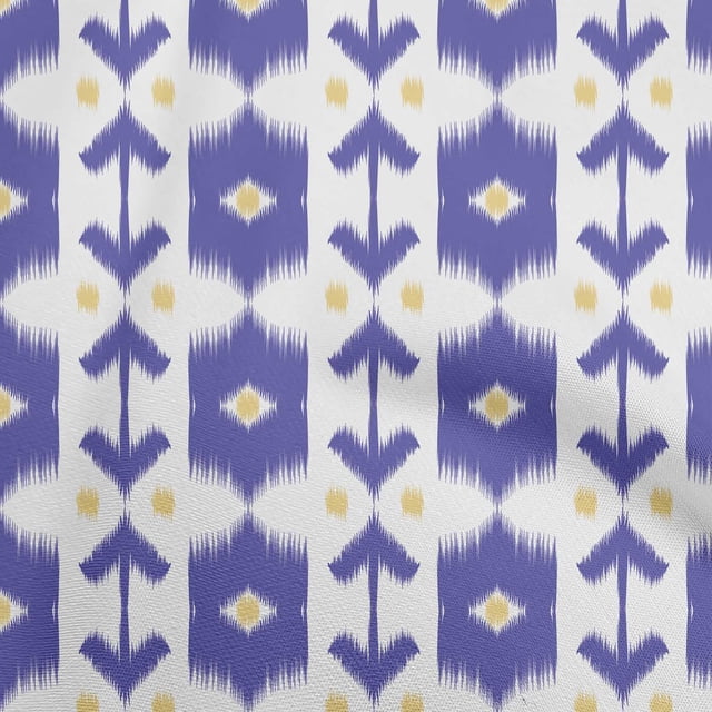 oneOone Viscose Chiffon Bluish Violet Fabric Ikat Dress Material Fabric Print Fabric By The Yard 42 Inch Wide
