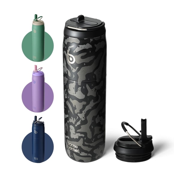 Botella de Agua BOTTLE BOTTLE Acero Inoxidable 950 ml con Popote