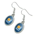 thumbnail image 2 of Snailed It Snail Nailed Funny Humor Novelty Dangling Drop Oval Charm Earrings, 2 of 4