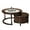 Brown, variant on Kevinplus Modern Nesting Coffee Table Set with Glass and Solid Wood Frame for Living Room,Black