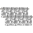 thumbnail image 1 of Vintage Pattern Curtain Valance for Windows Rod Pocket Drape Valence Window Treatments 2 Panels Short Curtains for Kitchen Windows Bathroom Bedroom,54 x 18 Inch, 1 of 5